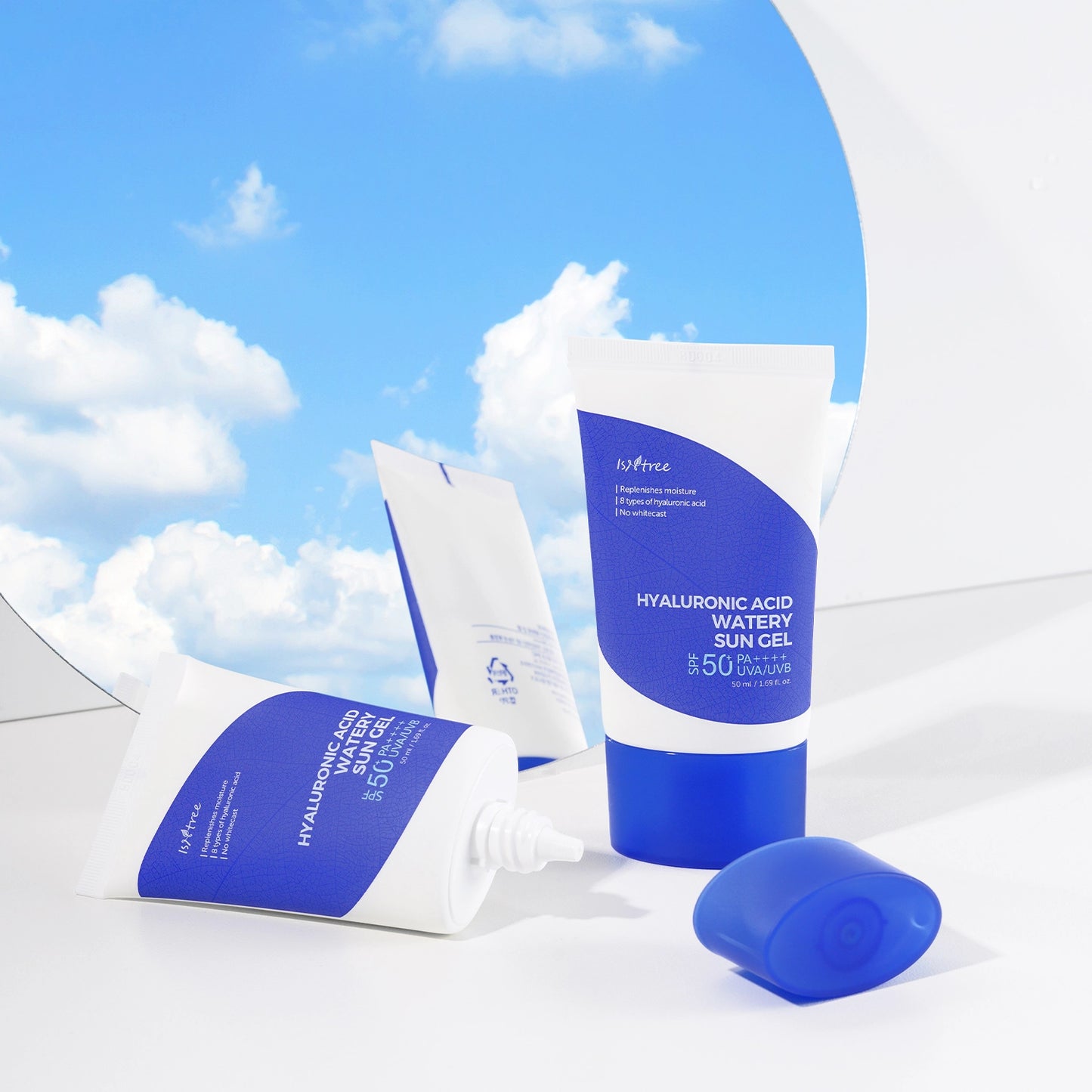 Isntree Hyaluronic Acid Watery Sun Gel SPF50+/PA++++ Lightweight Face Protection Cream 50ml
