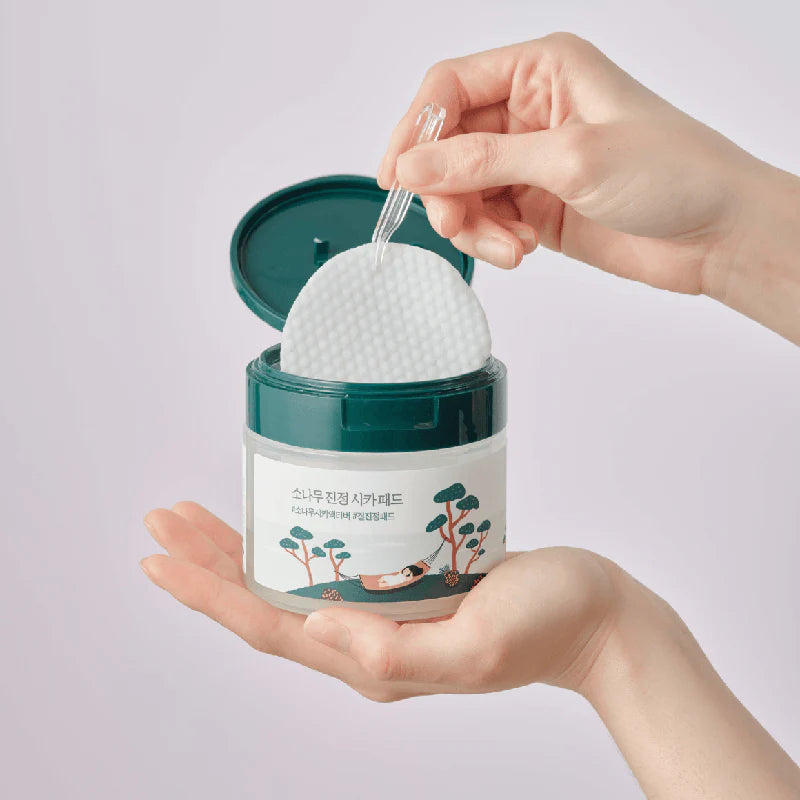 Round Lab Pine Calming Cica Pad Soothing and smoothing facial tampons 50 stks